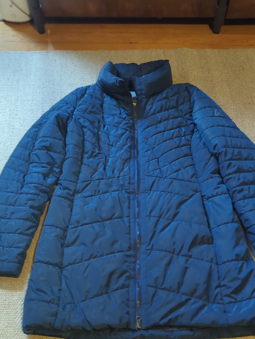 Women's Alpine Design Blue Long Puffer Jacket Size Medium